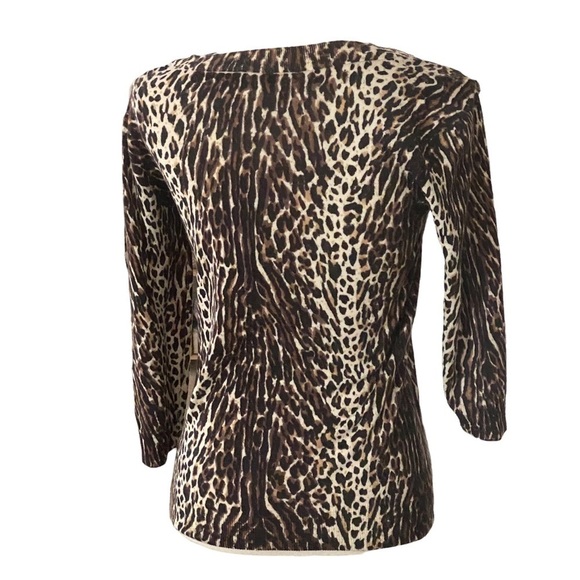 J. Crew merino wool leopard sweater size Small - Picture 3 of 8